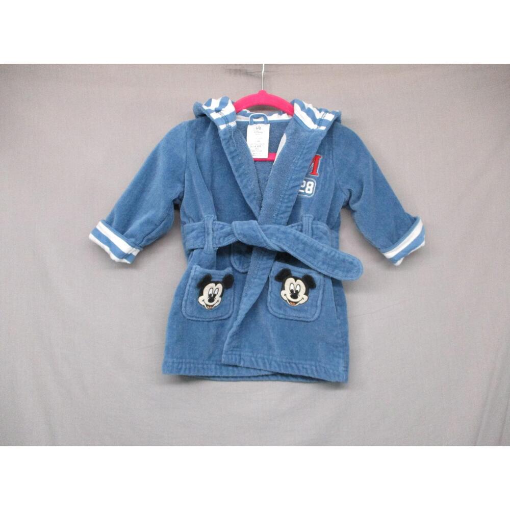 Disney Blue Soft Comfy Hooded Robe‎ Kids Size 6-9M